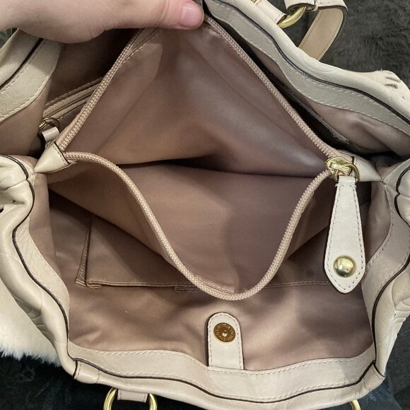 Authentic COACH cut Ashley Ivory Leather Carryall Shoulder Bag #21883 - Rare! - Picture 8 of 10